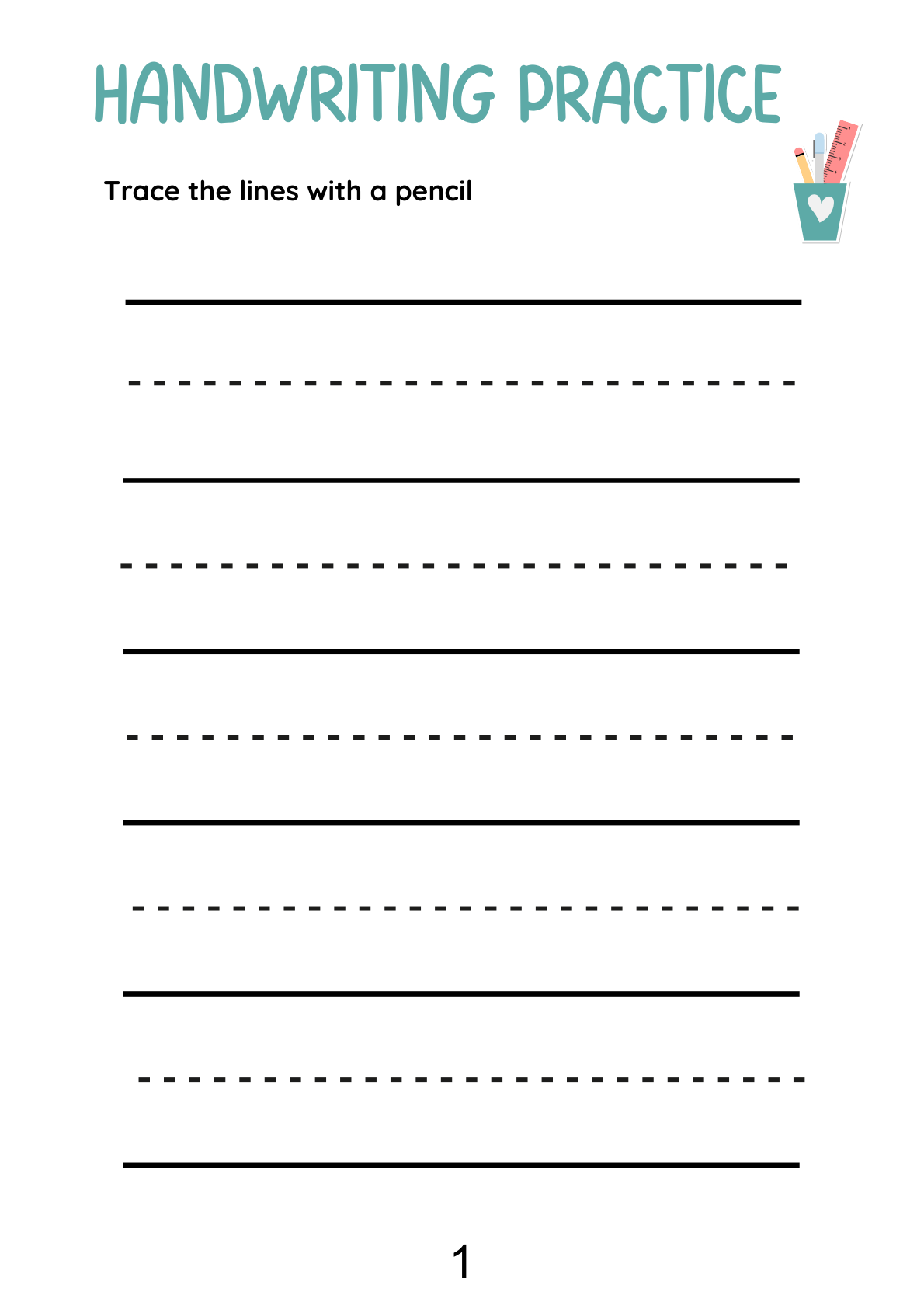 Handwriting worksheet preview