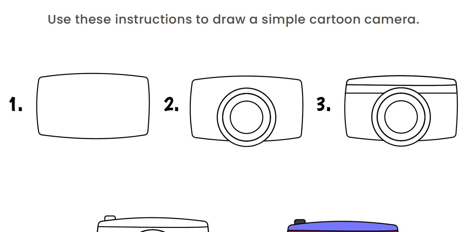 How to draw Camera worksheet