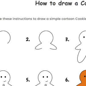 Buy & Download Cookie Drawing Worksheet for Kids