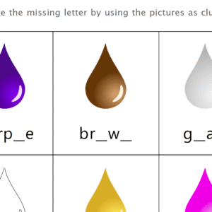 Missing Letters Colors Worksheet V2 Download