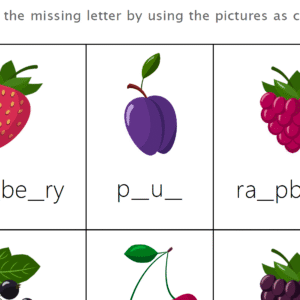 Missing Letters Fruit Worksheet V1 Download
