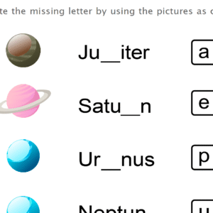 Missing Letters Planets Worksheet V2 Download