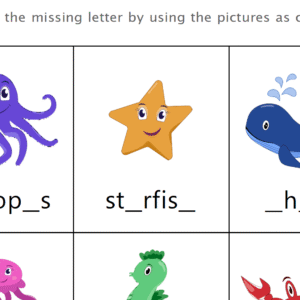 Missing Letters Sea Animals Worksheet Download