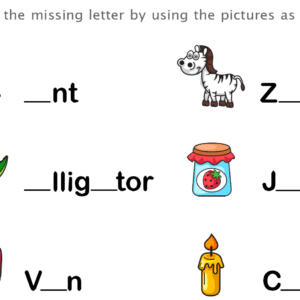 Missing Letters a,e Worksheet V2 Download