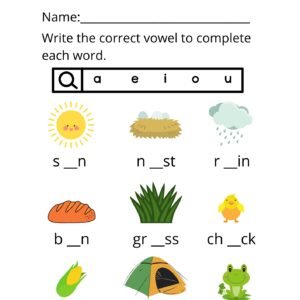 Phonics illustrative English Nursery Worksheets | Kids Activity Sheets Download